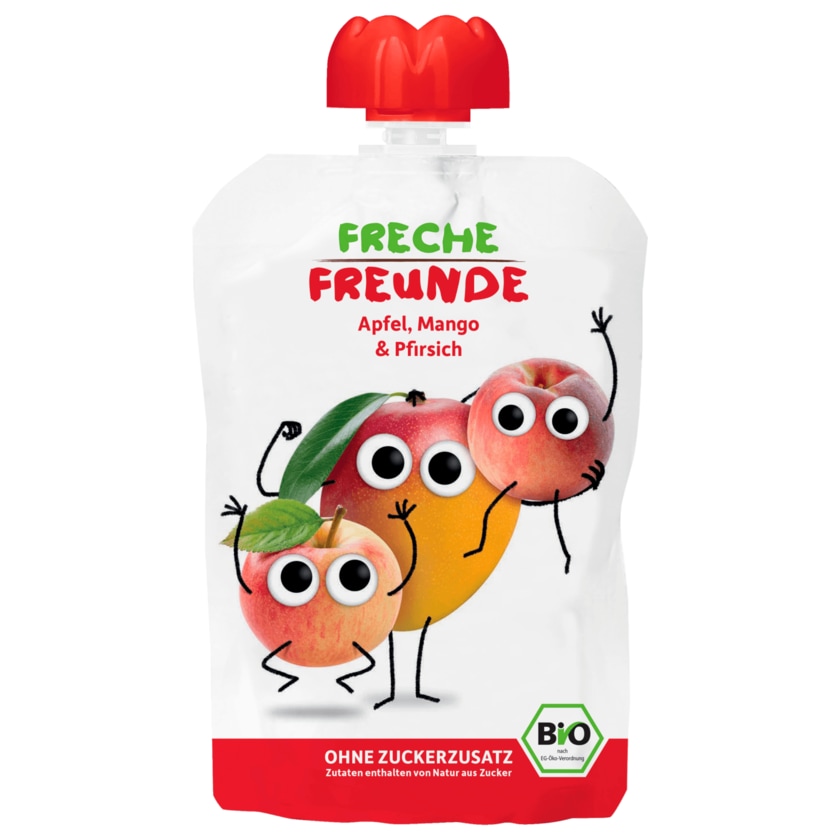 Erdbär Freche Freunde Bio Apfel, Mango & Pfirsich 100g